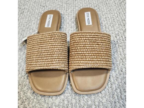 Steve Madden Daphnee Women's Slide Sandals with Woven Strap Size 8 MWT - Picture 2 of 9